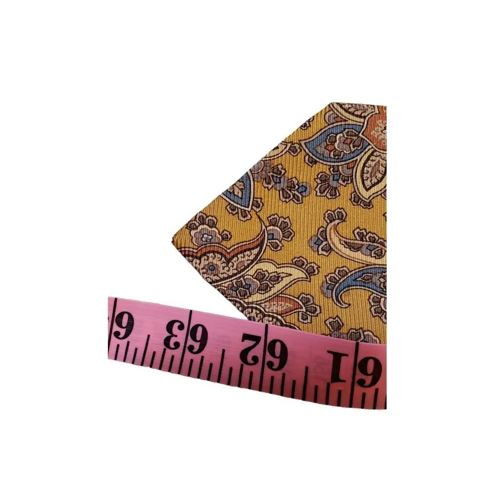 JOS. A.‎ BANK Signature Collection 100% Silk Tie Made in Italy Mustard Paisley